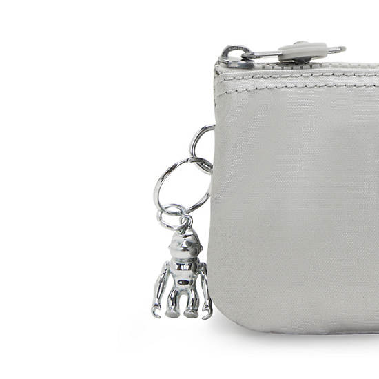 Bolsas Kipling Creativity Small Metallic Pouch Plateados | MX 2109XY